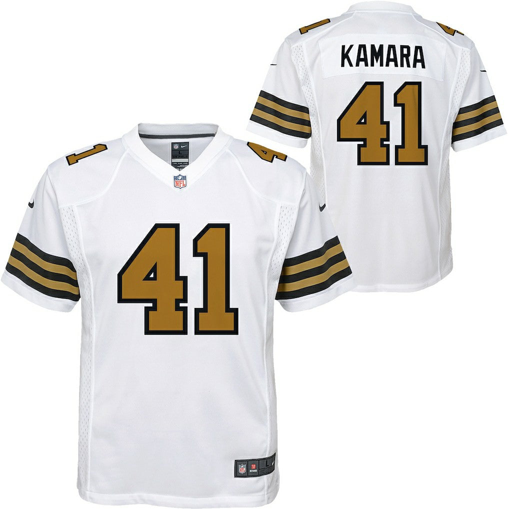 Alvin Kamara New Orleans Saints Youth Game Jersey - White Jerseys