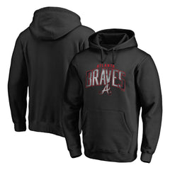Atlanta Braves Arch Smoke Pullover Hoodie - Black Hoodies