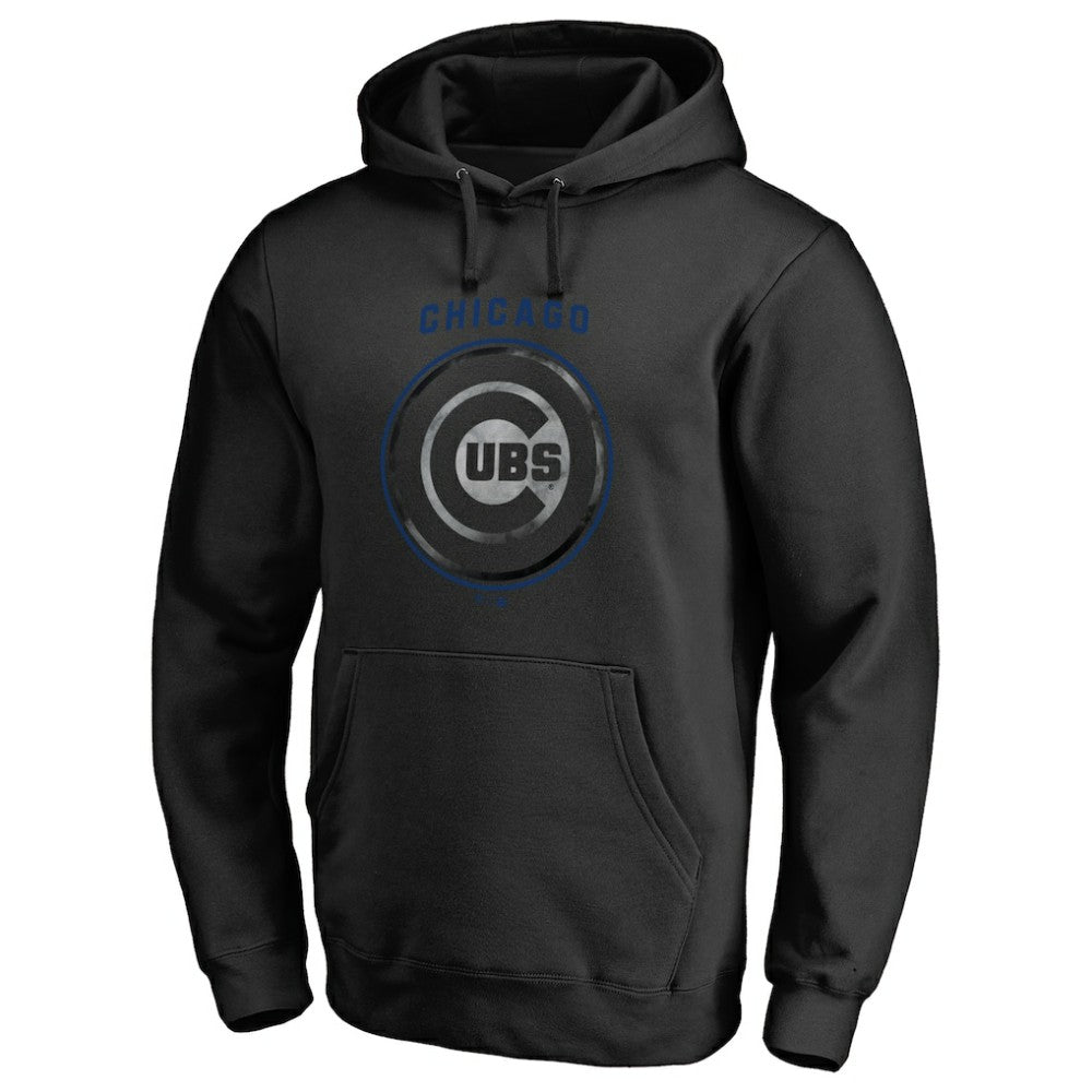 Chicago Cubs Arch Smoke Pullover Hoodie - Black Hoodies