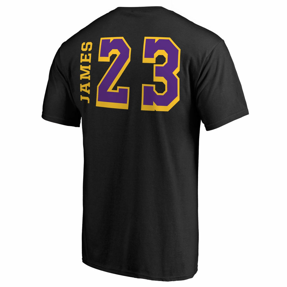 LeBron James Los Angeles Lakers Sidesweep Name & Number T-Shirt Black