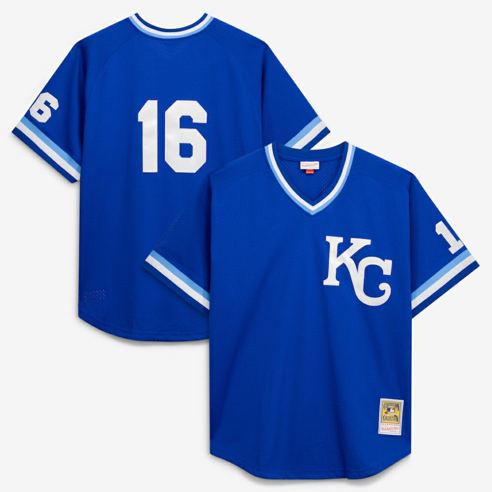 Bo Jackson Kansas City Royals Mitchell & Ness Cooperstown Collection Big & Tall Mesh Batting Practice Jersey - Royal Jerseys