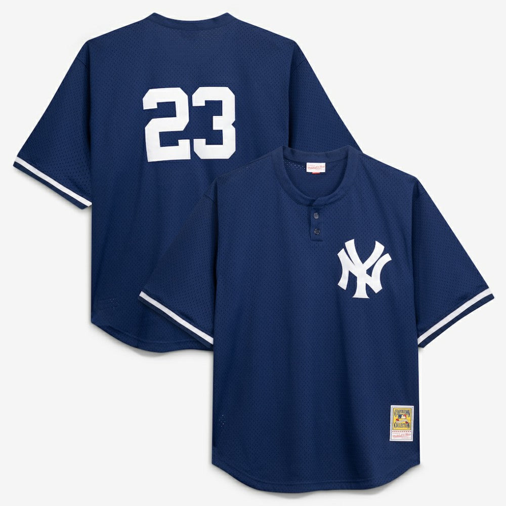 Don Mattingly New York Yankees Mitchell & Ness Cooperstown Collection Big & Tall Mesh Batting Practice Jersey - Navy Jerseys