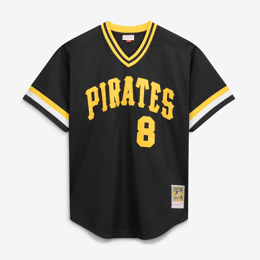 Willie Stargell Pittsburgh Pirates Mitchell & Ness Cooperstown Collection Big & Tall Mesh Batting Practice Jersey - Black Jerseys