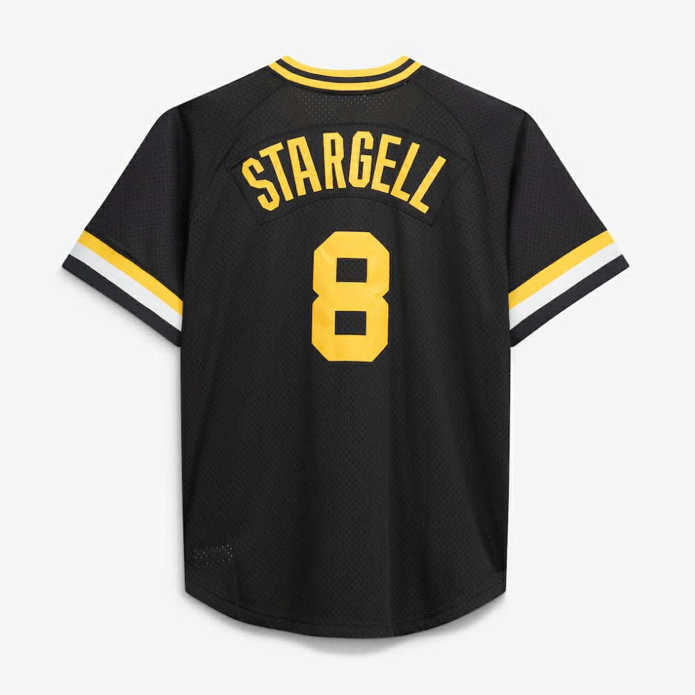 Willie Stargell Pittsburgh Pirates Mitchell & Ness Cooperstown Collection Big & Tall Mesh Batting Practice Jersey - Black Jerseys