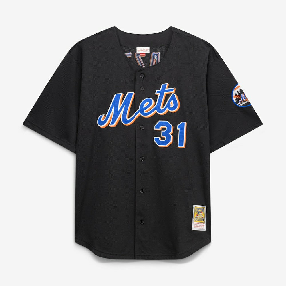 Mike Piazza New York Mets Mitchell & Ness Big & Tall Cooperstown Mesh Batting Practice Jersey - Black Jerseys