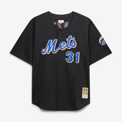 Mike Piazza New York Mets Mitchell & Ness Big & Tall Cooperstown Mesh Batting Practice Jersey - Black Jerseys