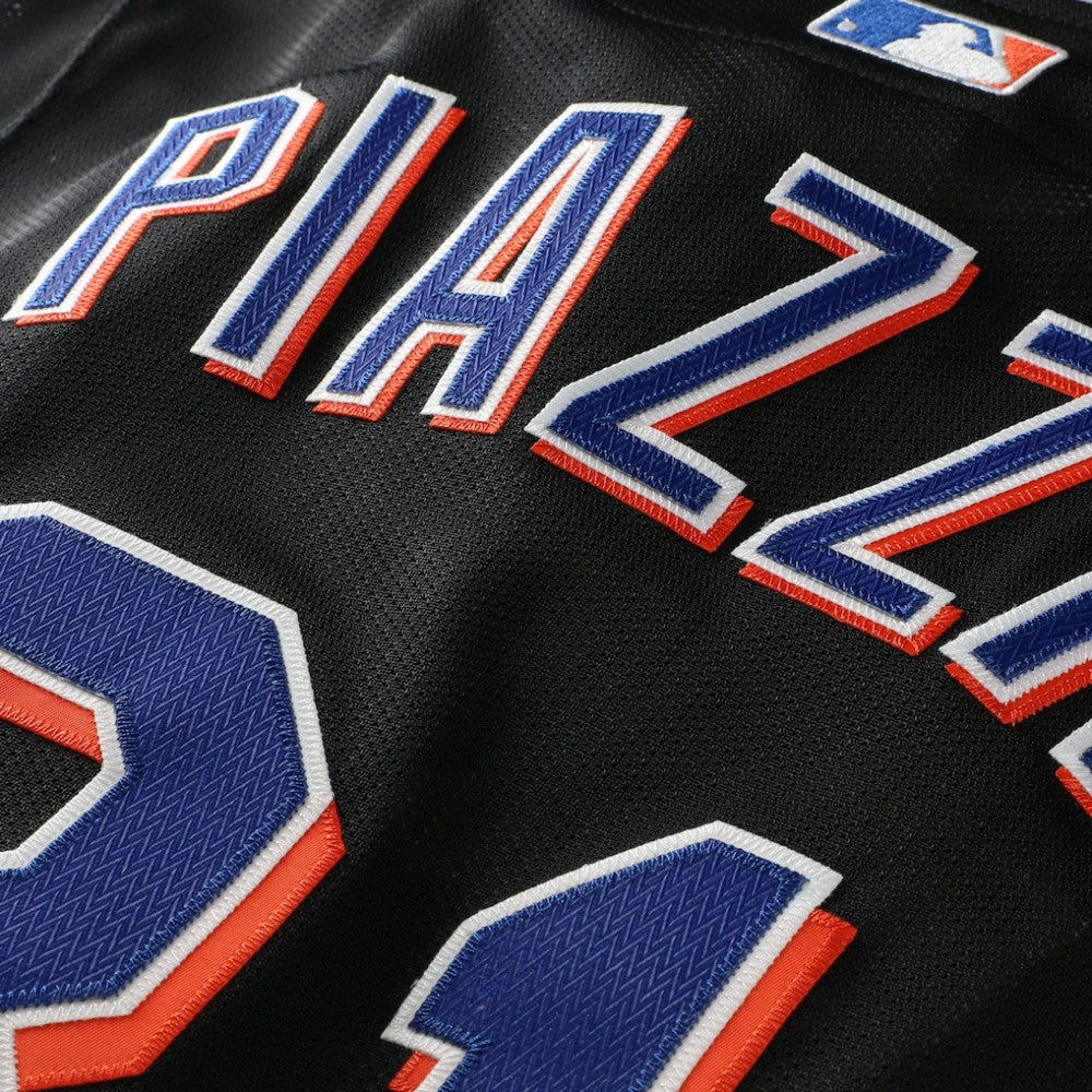 Mike Piazza New York Mets Mitchell & Ness Big & Tall Cooperstown Mesh Batting Practice Jersey - Black Jerseys