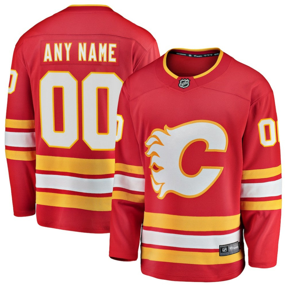 Calgary Flames Fanatics Home Breakaway Custom Jersey - Red | US 3273704