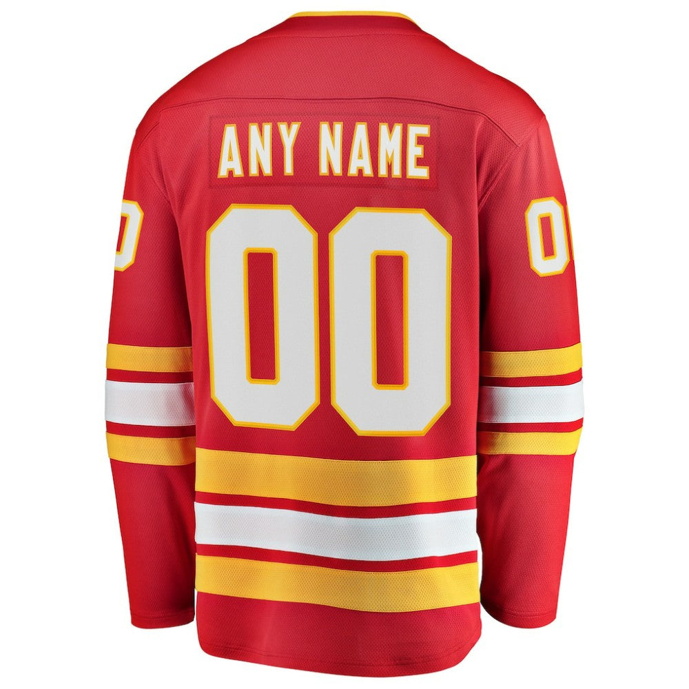 Calgary Flames Fanatics Home Breakaway Custom Jersey - Red | US 3273704