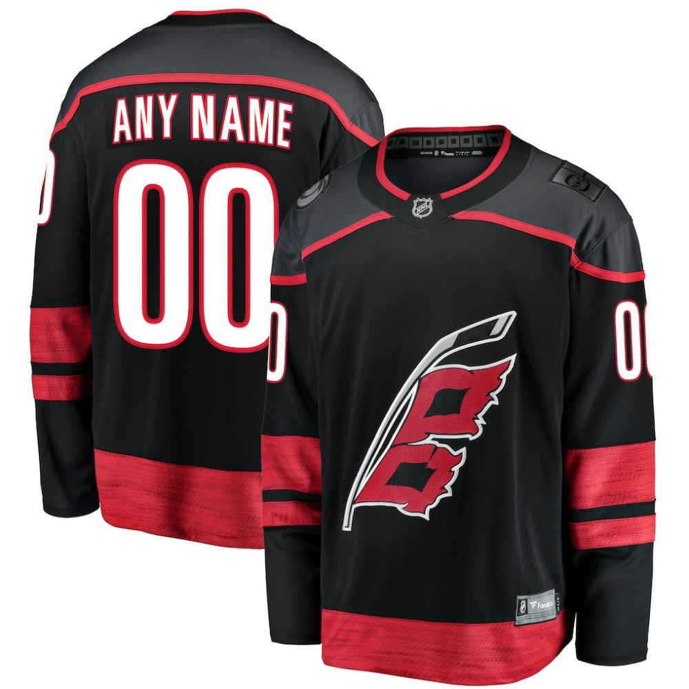 Carolina Hurricanes Fanatics Home Breakaway Custom Jersey - Black | US 3273705