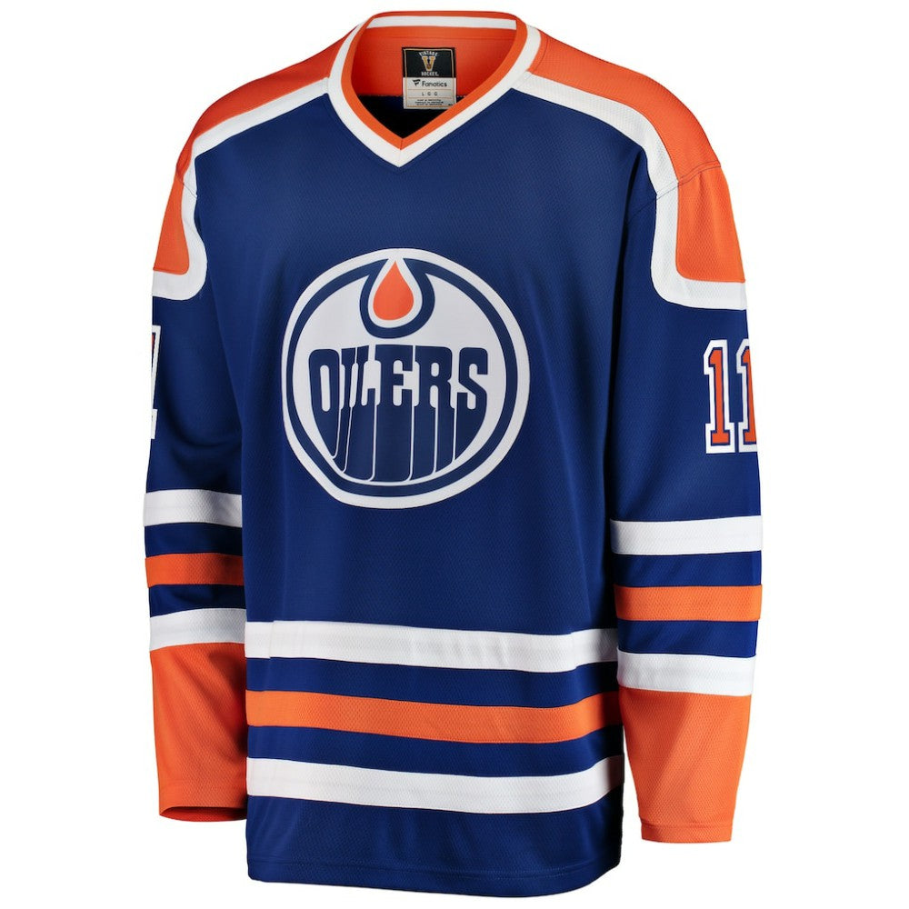 Mark Messier Edmonton Oilers Fanatics Premier Breakaway Retired Player Jersey - Blue | US 3276573