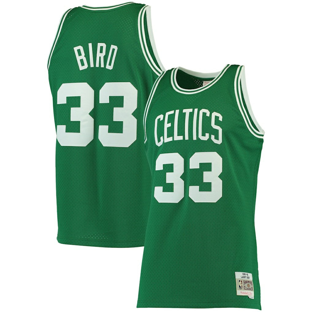 Larry Bird Boston Celtics 1985/86 Big & Tall Hardwood Classics Swingman Jersey Kelly Green - Mitchell & Ness