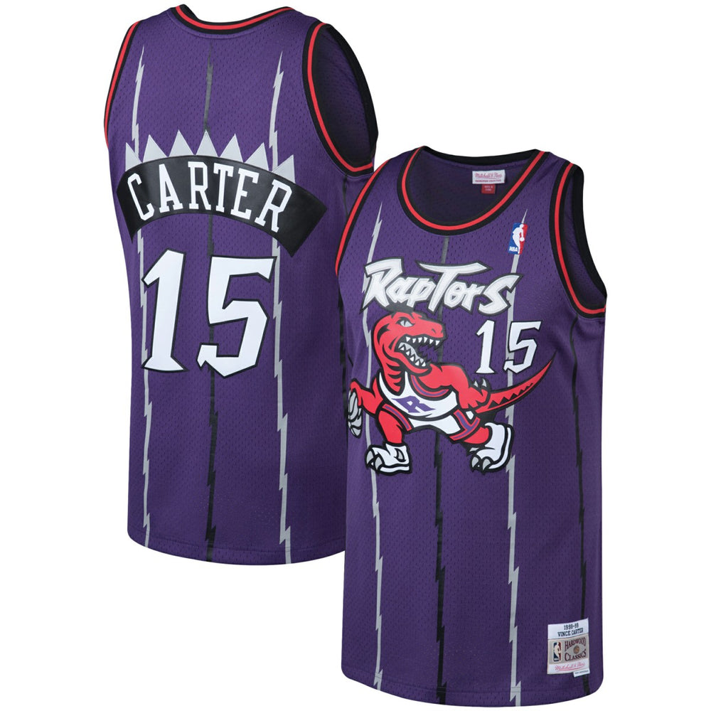 Vince Carter Toronto Raptors 1998/99 Big & Tall Hardwood Classics Swingman Jersey Purple - Mitchell & Ness