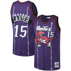 Vince Carter Toronto Raptors 1998/99 Big & Tall Hardwood Classics Swingman Jersey Purple - Mitchell & Ness