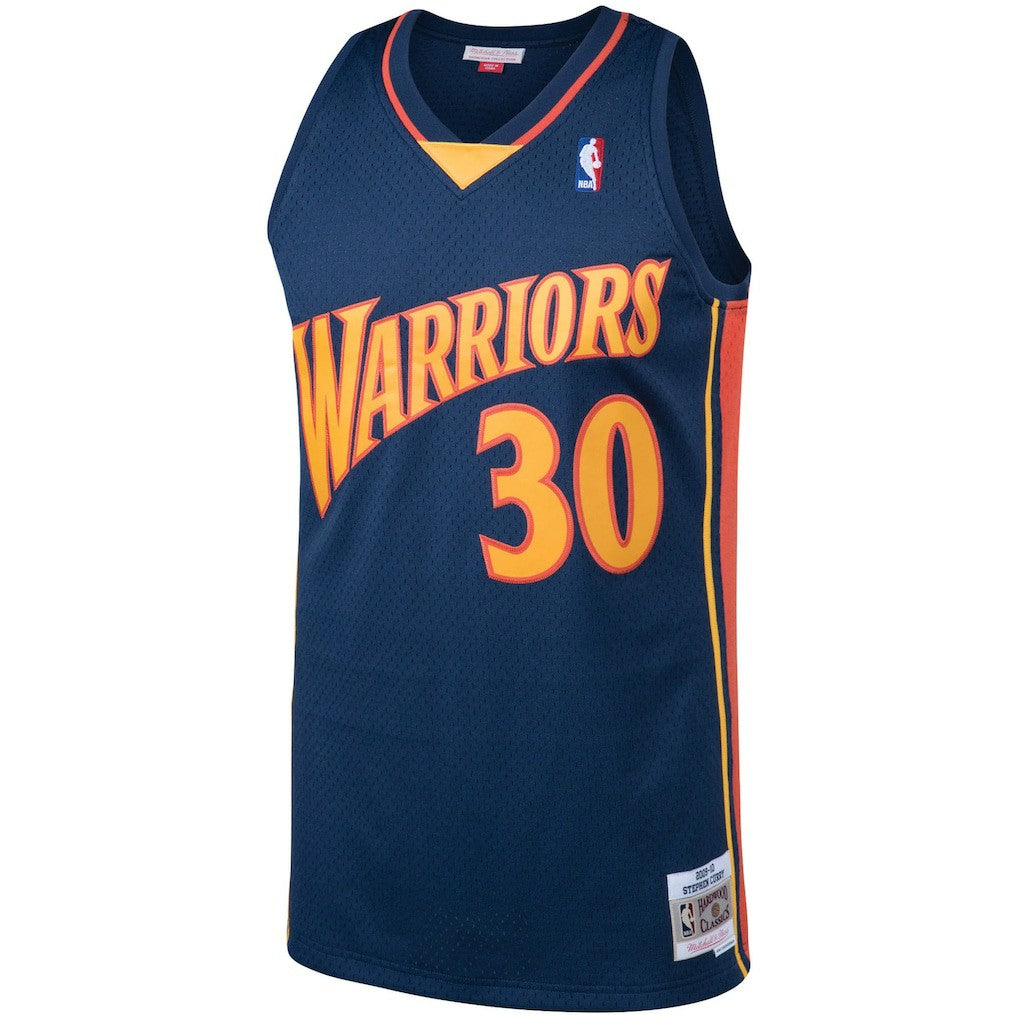 Stephen Curry Golden State Warriors 2009/10 Big & Tall Hardwood Classics Swingman Jersey Navy - Mitchell & Ness