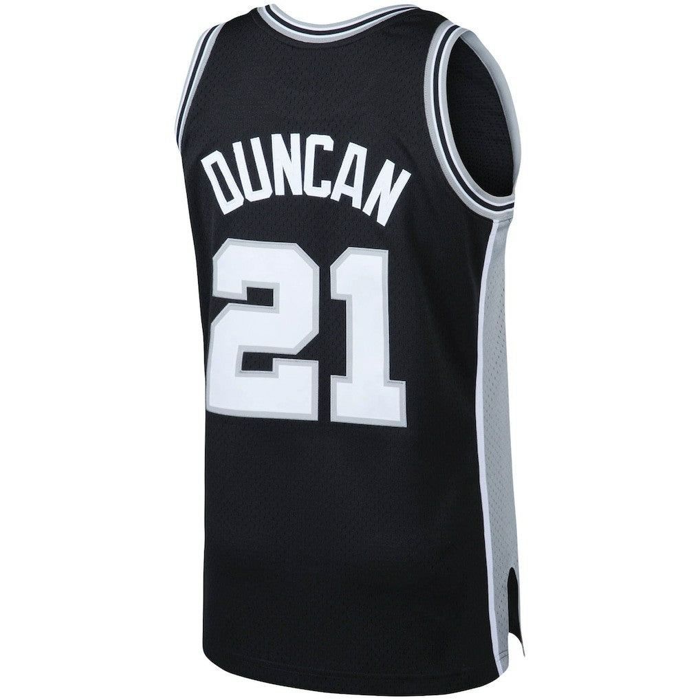 Tim Duncan San Antonio Spurs 1998/99 Big & Tall Hardwood Classics Swingman Jersey Black - Mitchell & Ness
