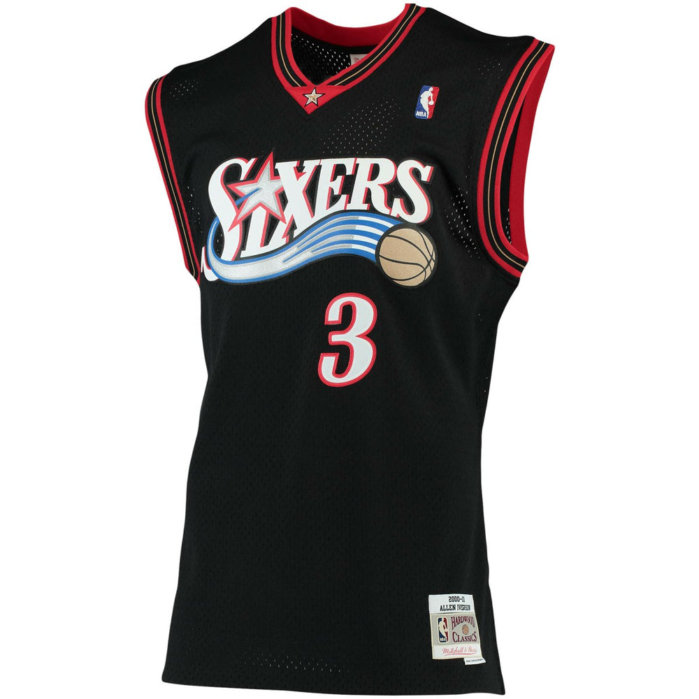 Allen Iverson Philadelphia 76ers 2000/01 Big & Tall Hardwood Classics Swingman Jersey Black - Mitchell & Ness