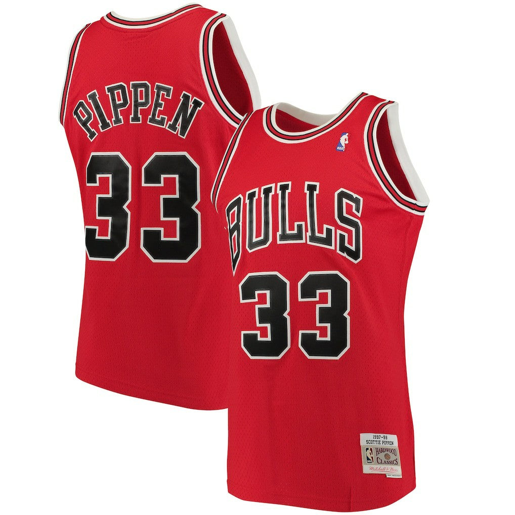 Scottie Pippen Chicago Bulls 1997/98 Big & Tall Hardwood Classics Swingman Jersey Red - Mitchell & Ness
