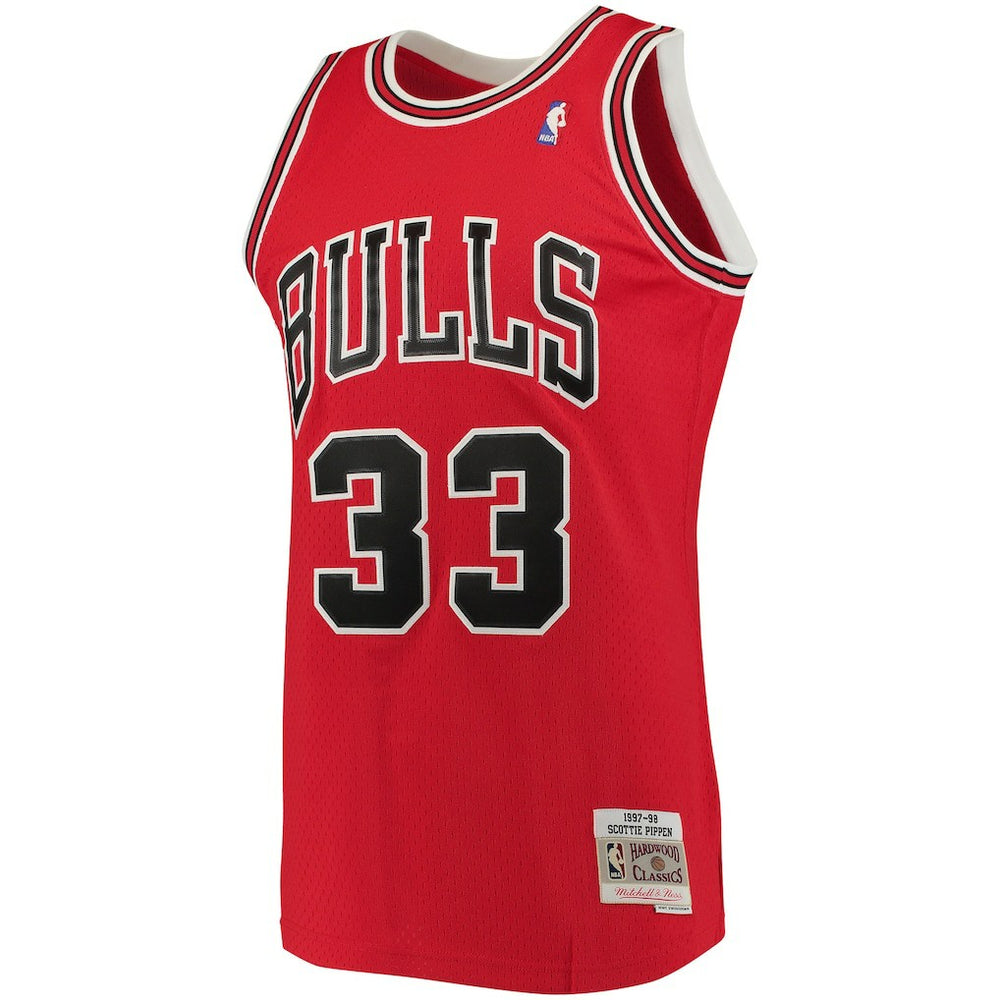 Scottie Pippen Chicago Bulls 1997/98 Big & Tall Hardwood Classics Swingman Jersey Red - Mitchell & Ness