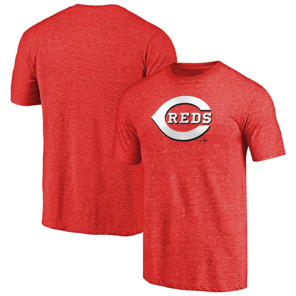 Cincinnati Reds Team Wordmark Tri-Blend T-Shirt - Red T-shirts