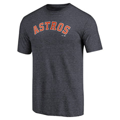Houston Astros Team Wordmark Tri-Blend T-Shirt - Navy T-shirts