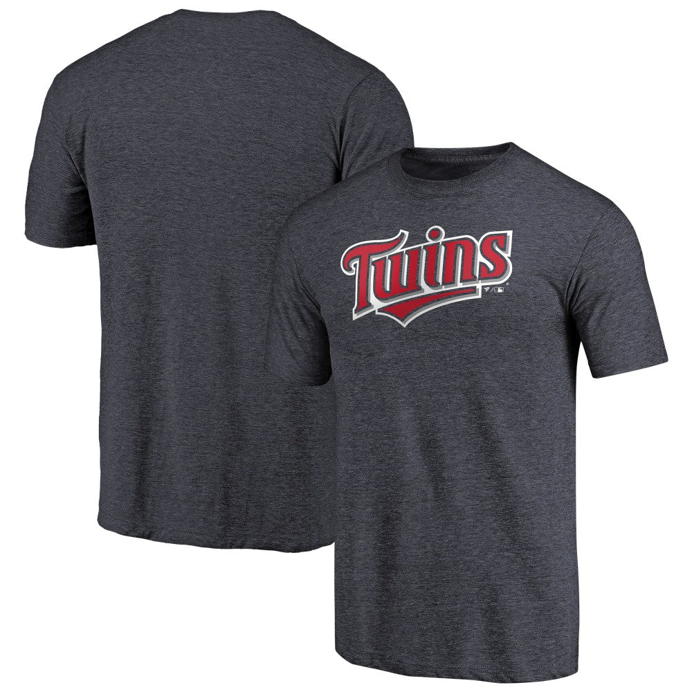 Minnesota Twins Team Wordmark Tri-Blend T-Shirt - Navy T-shirts