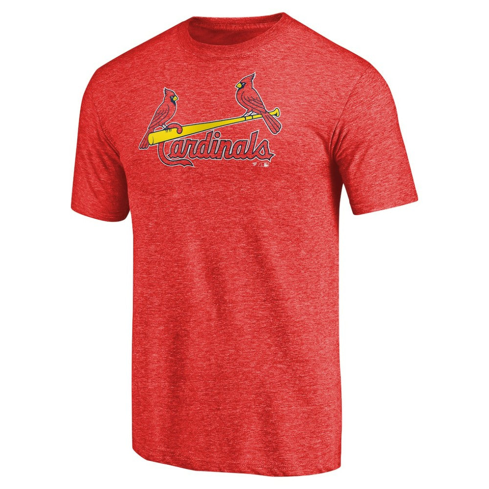 St. Louis Cardinals Team Wordmark Tri-Blend T-Shirt - Red T-shirts