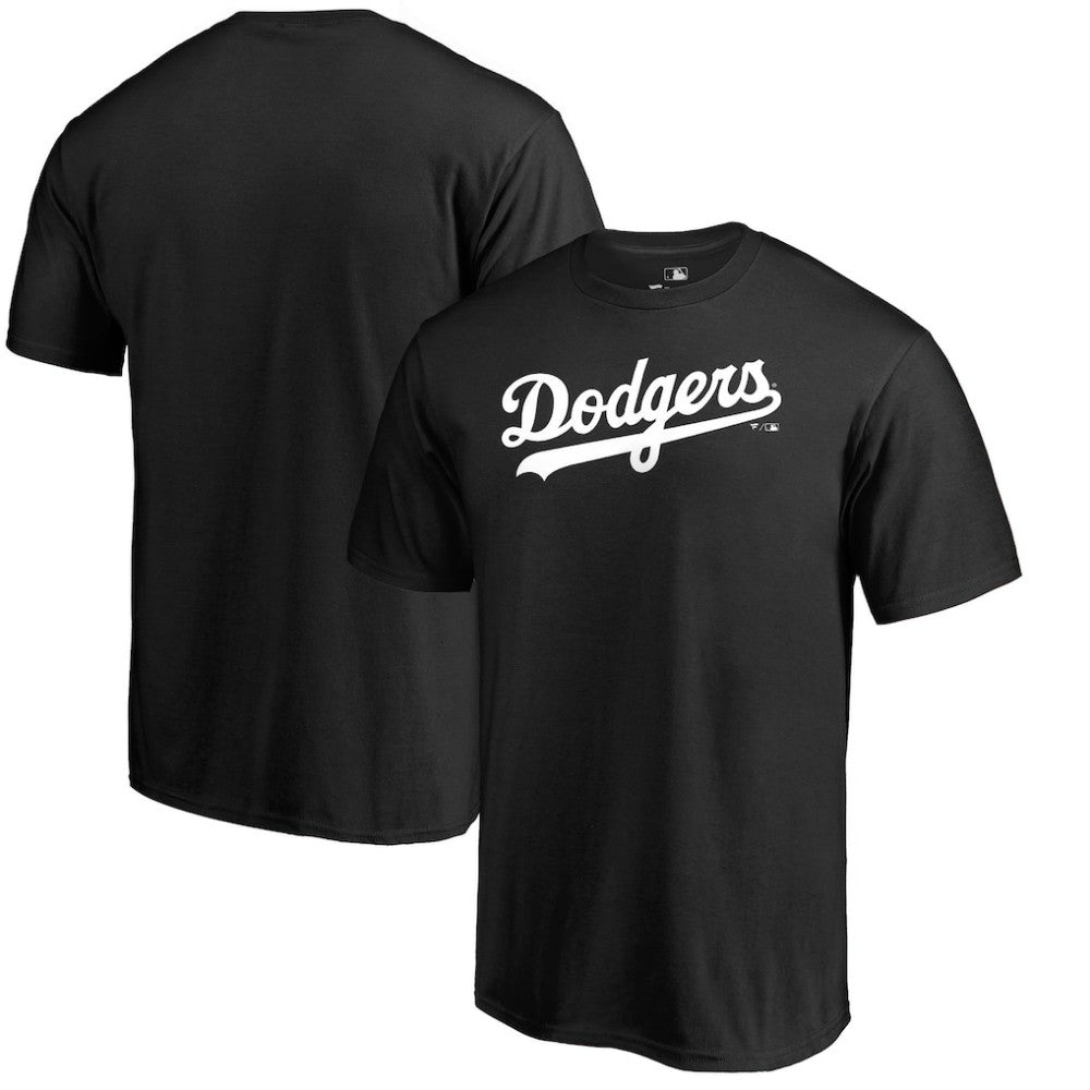 Los Angeles Dodgers Team Wordmark T-Shirt - Black T-shirts