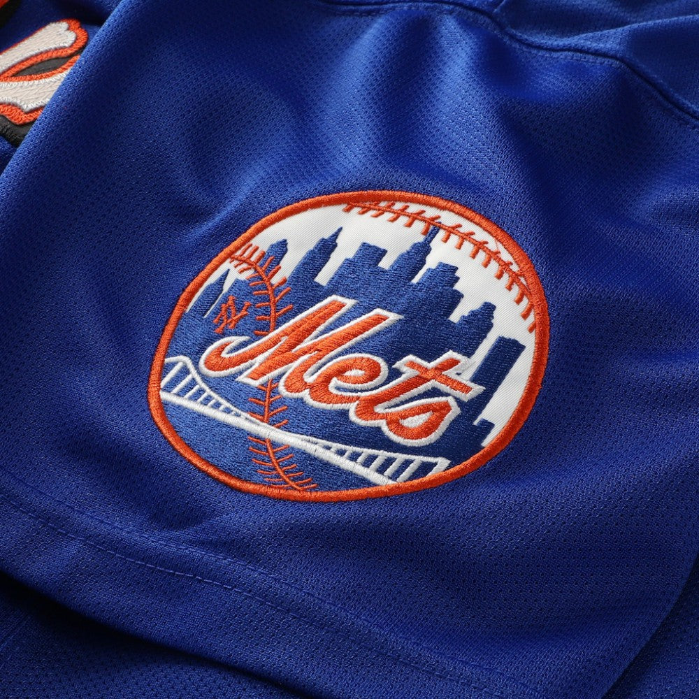 Mike Piazza New York Mets Mitchell & Ness Cooperstown Collection Mesh Batting Practice Button-Up Jersey - Royal Jerseys