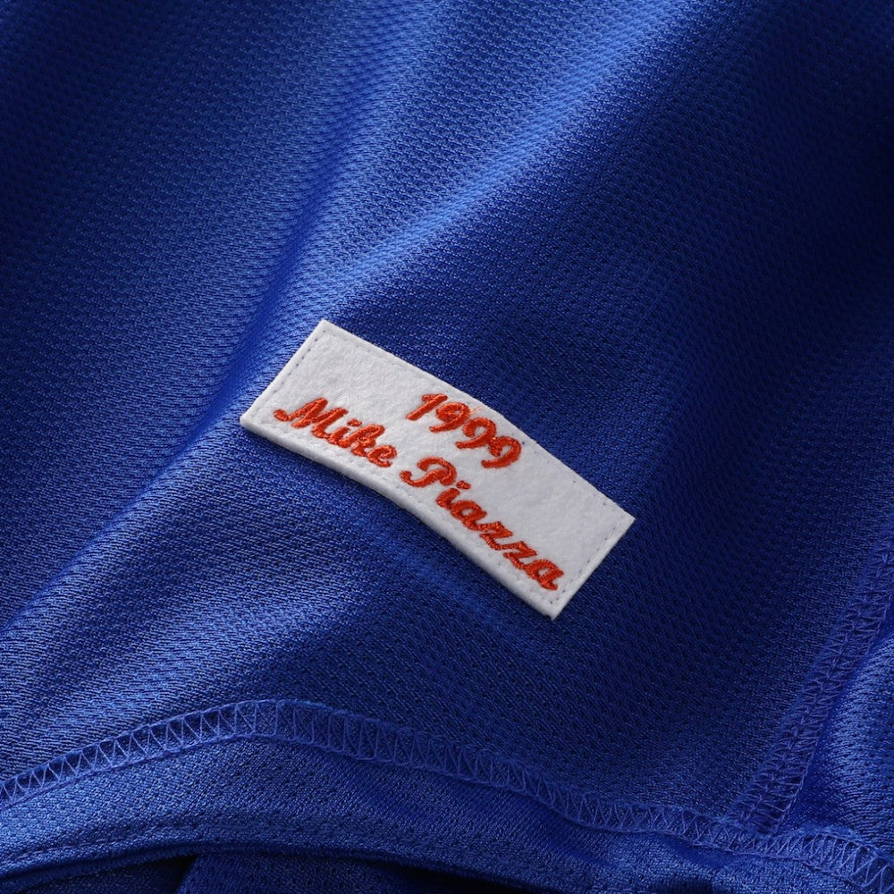 Mike Piazza New York Mets Mitchell & Ness Cooperstown Collection Mesh Batting Practice Button-Up Jersey - Royal Jerseys