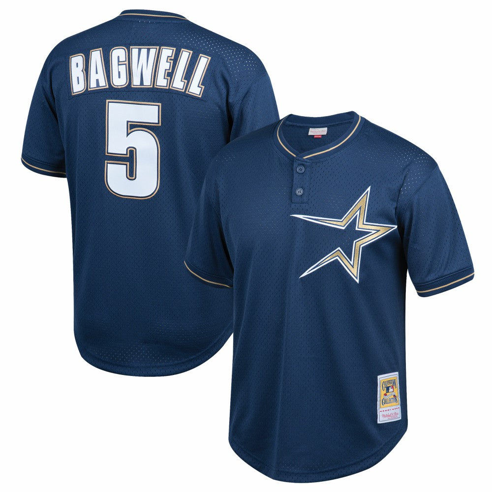 Jeff Bagwell Houston Astros Mitchell & Ness Youth Cooperstown Collection Mesh Batting Practice Jersey - Navy Jerseys