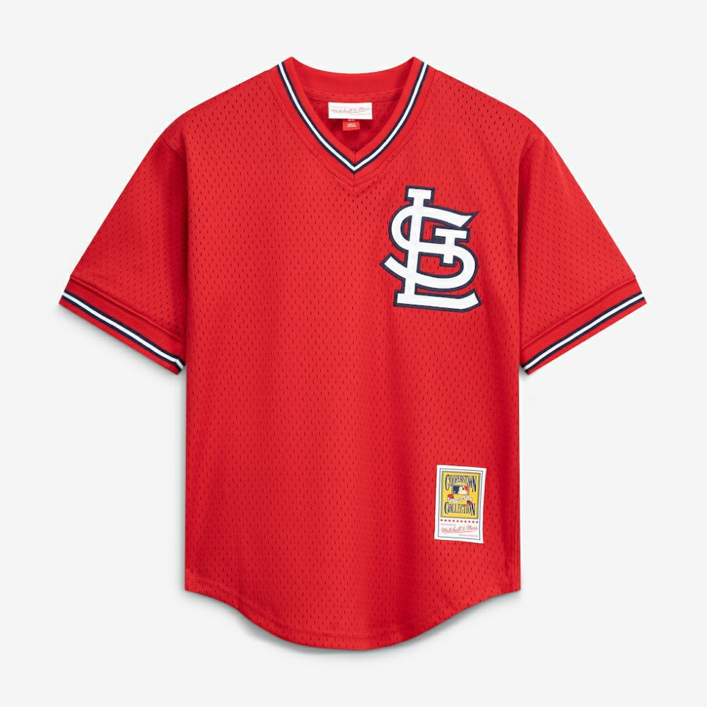 Ozzie Smith St. Louis Cardinals Mitchell & Ness Youth Cooperstown Collection Mesh Batting Practice Jersey - Navy Jerseys