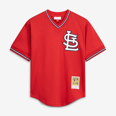 Ozzie Smith St. Louis Cardinals Mitchell & Ness Youth Cooperstown Collection Mesh Batting Practice Jersey - Navy Jerseys