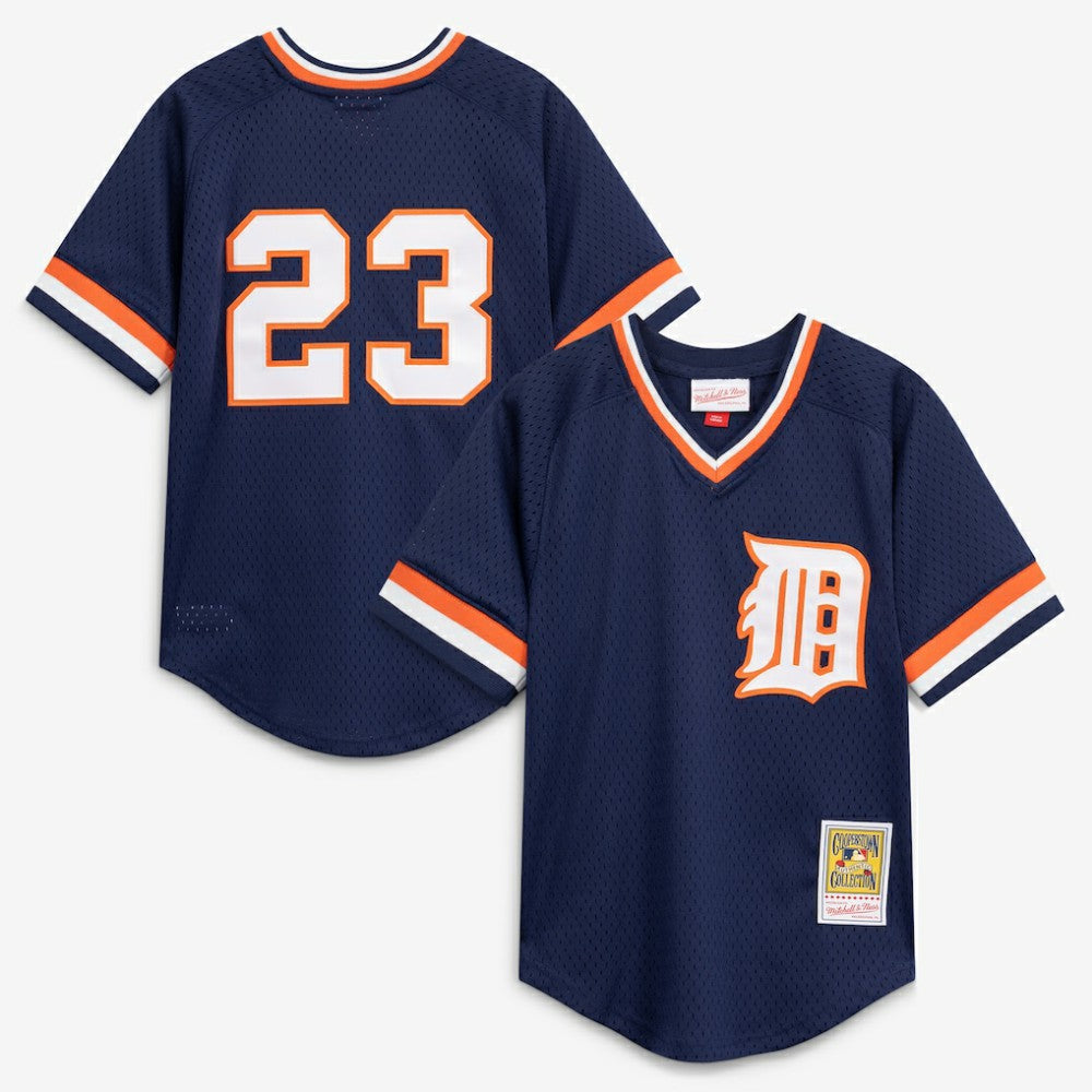 Kirk Gibson Detroit Tigers Mitchell & Ness Youth Cooperstown Collection Mesh Batting Practice Jersey - Navy Jerseys