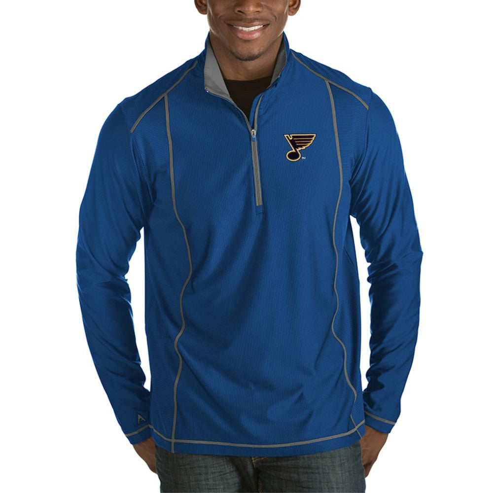 St. Louis Blues Antigua Tempo Desert Dry Half-Zip Pullover Jacket - Royal | US 3289953