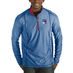 New York Rangers Antigua Tempo Desert Dry Half-Zip Pullover Jacket - Heather Royal | US 3289978