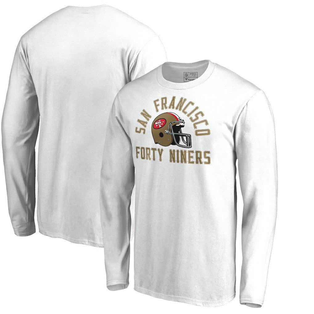 San Francisco 49ers Quinten Helmet Long Sleeve T-Shirt - White T-shirts