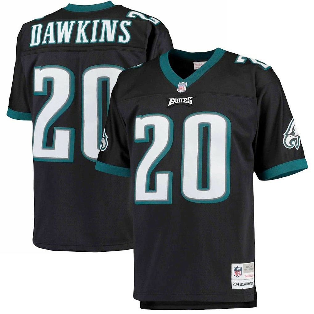 Brian Dawkins Philadelphia Eagles Big & Tall 2004 Retired Player Replica Jersey - Black Jerseys