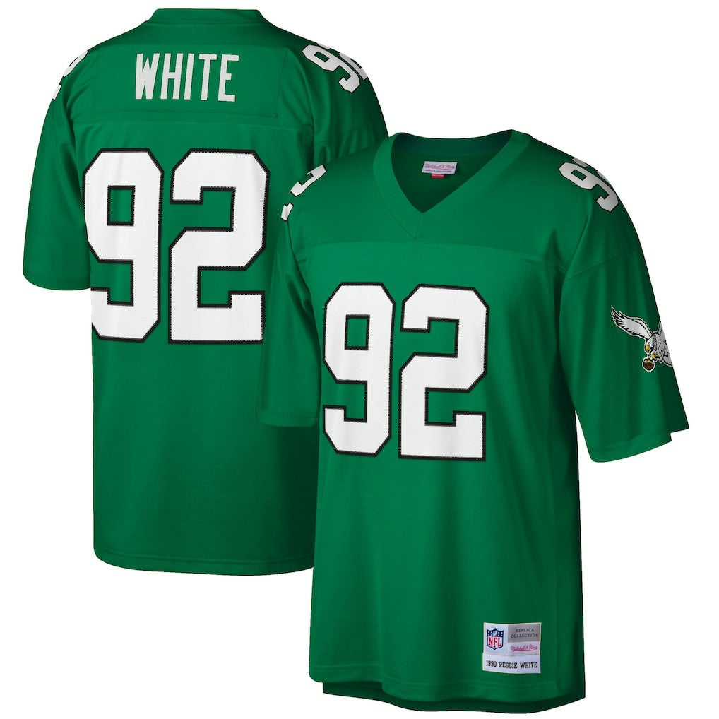 Reggie White Philadelphia Eagles Big & Tall 1990 Retired Player Replica Jersey - Kelly Green Jerseys