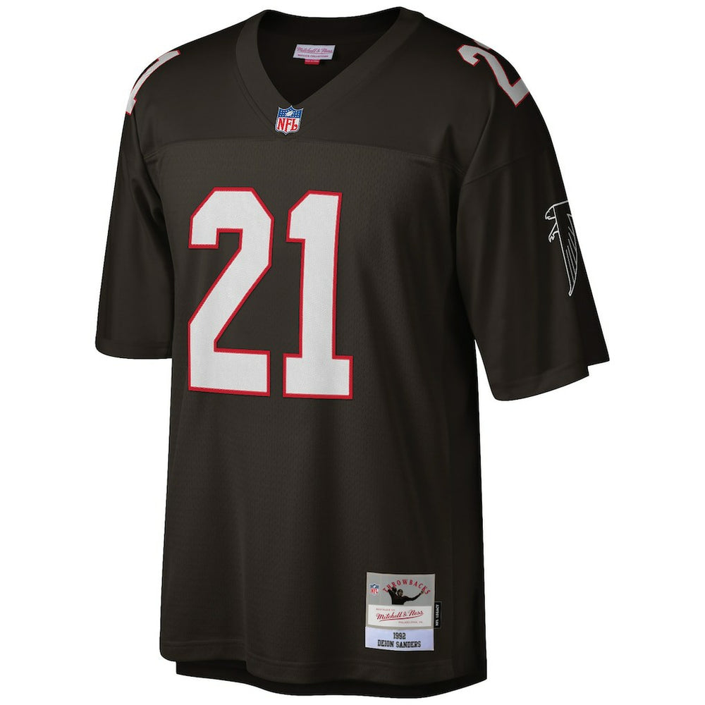 Deion Sanders Atlanta Falcons Big & Tall 1992 Retired Player Replica Jersey - Black Jerseys