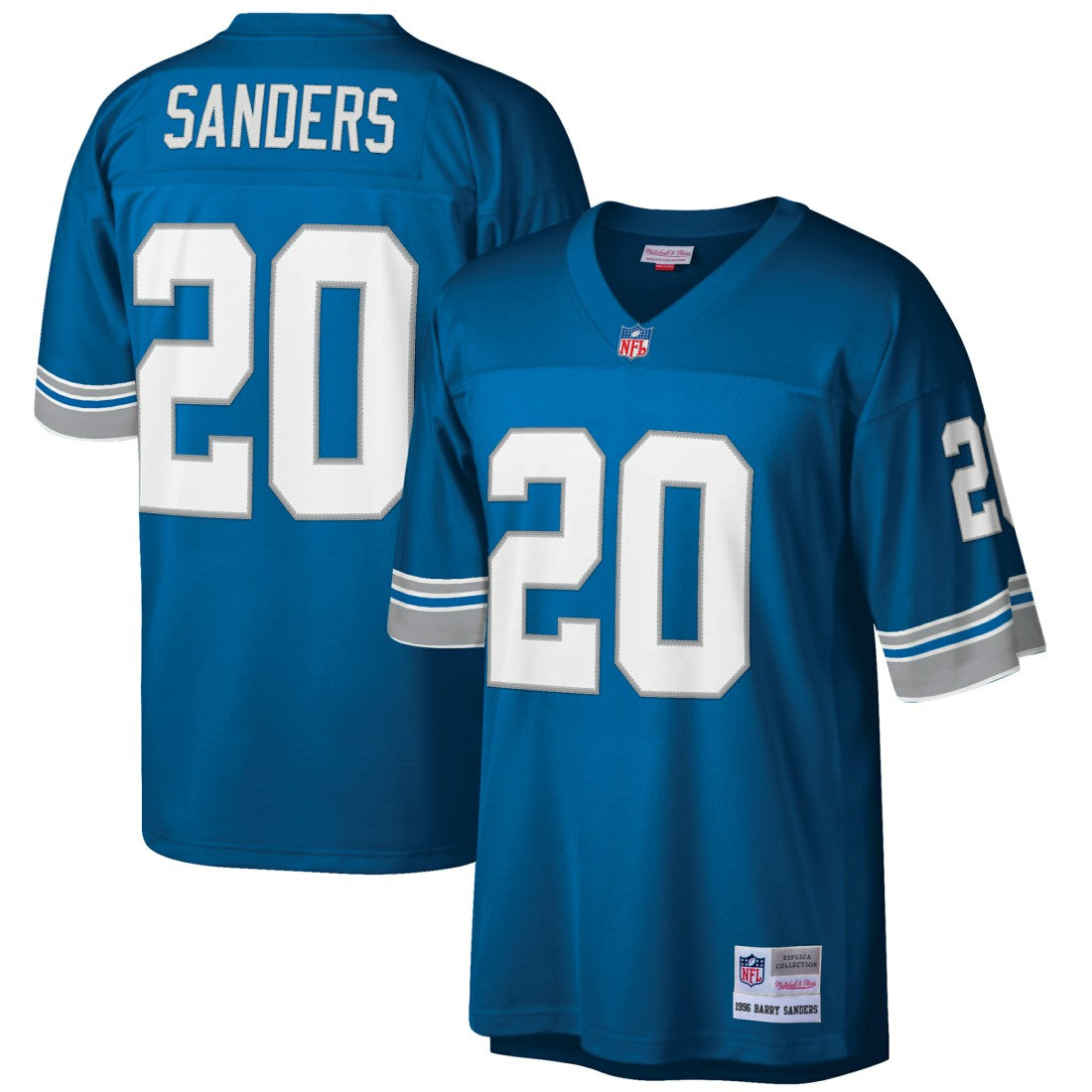 Barry Sanders Detroit Lions Big & Tall 1996 Retired Player Replica Jersey - Blue Jerseys
