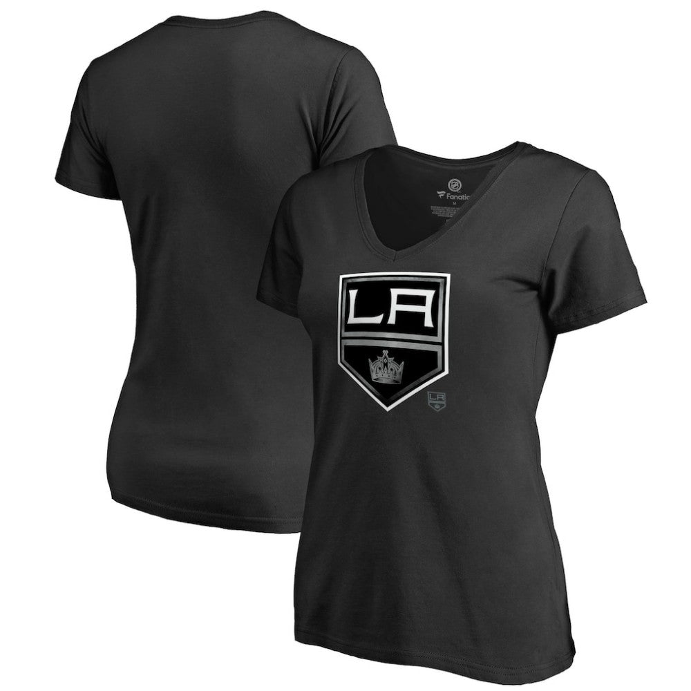 Los Angeles Kings Women's Core Smoke V-Neck T-Shirt - Black | US 3305751