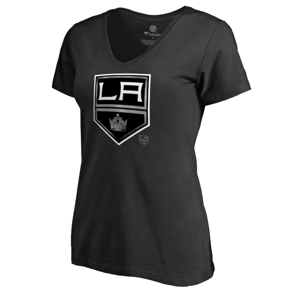 Los Angeles Kings Women's Core Smoke V-Neck T-Shirt - Black | US 3305751