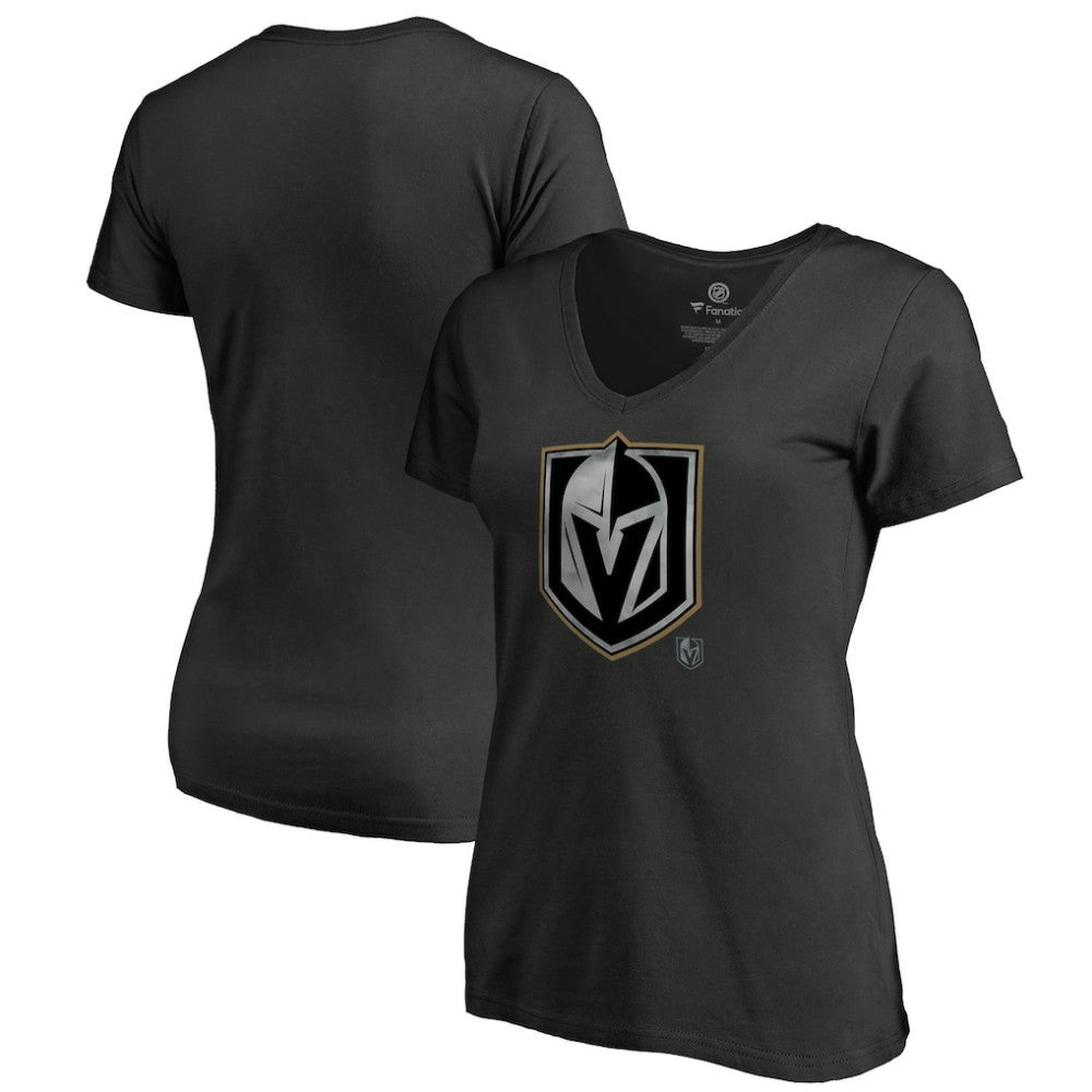 Vegas Golden Knights Women's Core Smoke V-Neck T-Shirt - Black | US 3305765