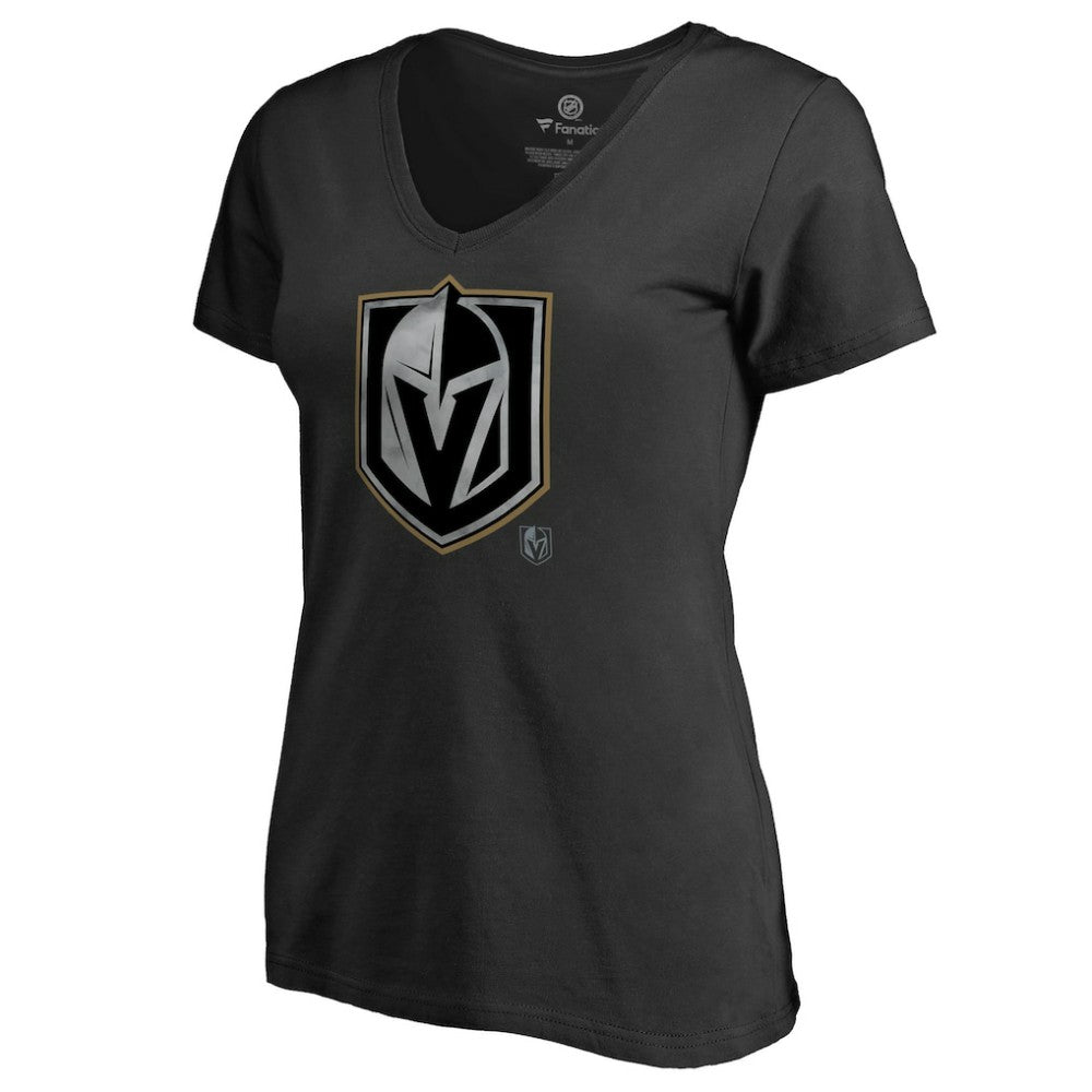 Vegas Golden Knights Women's Core Smoke V-Neck T-Shirt - Black | US 3305765