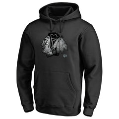 Chicago Blackhawks Core Smoke Pullover Hoodie - Black | US 3305774