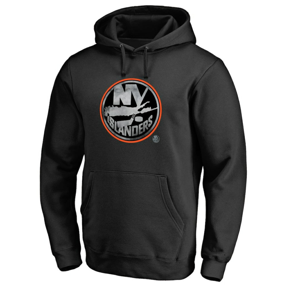 New York Islanders Core Smoke Pullover Hoodie - Black | US 3305785
