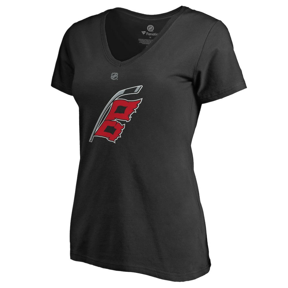 Carolina Hurricanes Women's Team Alternate V-Neck T-Shirt - Black | US 3309990