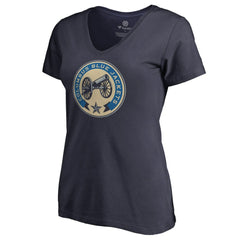 Columbus Blue Jackets Women's Team Alternate V-Neck T-Shirt - Navy | US 3309992