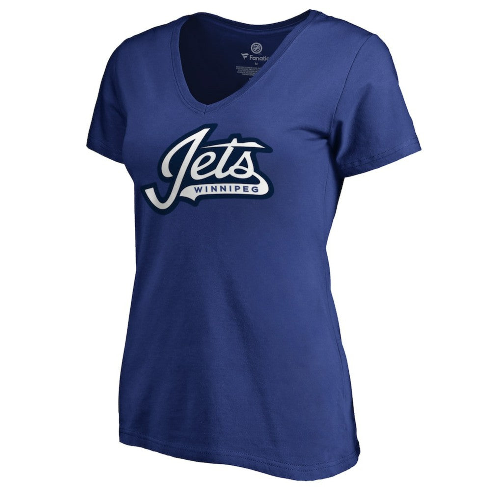 Winnipeg Jets Women's Team Alternate V-Neck T-Shirt - Blue | US 3310005